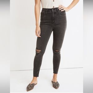 NWT Madewell Curvy High-Rise Skinny Jeans in Black Sea
